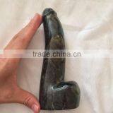 Hand Carved Natural Rock Polished Labradorite Crystal Dildo thumbnail-2
