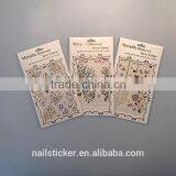 Custom New Fashion Rhinestone Metallic Tattoo Crystal Gold Foil Tattoo Stickers thumbnail-3