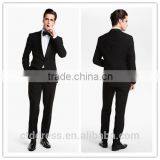 2014 Top Quality 100% Wool Black Wedding Men Suit thumbnail-1