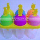 Hot Selling 6pcs Promotional Plastic Ice Cream Mould