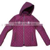 Apparel Stocks Lady Warm 75D Polyester Padded Jacket With Hoody thumbnail-3