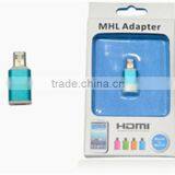Colorful Blue Color Micro 11pin MHL Adapter