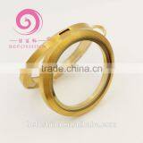 30mm Stainless Steel Gold Color Magnet Glass Floating Locket Pendant for Locket Floating thumbnail-2