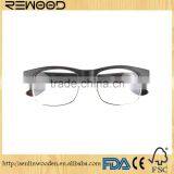 Wood Sunglasses Made From Ebony Frame With Clear Lens RX Frame thumbnail-2