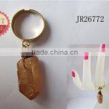 Wholesale Ring Jewelry Natural Topaz Crystal Stone Drop Ring thumbnail-1