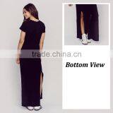 Women's Round Neck Short Sleeve Summer Maxi Dress thumbnail-4