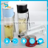 China Brand Clear Fluted Fancy 750 ml Glass Water Bottle With Infuser