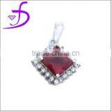 925 Sterling Silver Charm Jewlery Silver Ruby Gemstone Charm Pendant thumbnail-1