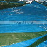 90 Gram Olive and Blue Color PE Tarpaulin With Aluminum Eyelets thumbnail-3