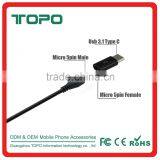 USB 3.1 Type-C Male to Micro USB Female USB-C Cable Converter For Macbook Nokia N1 ChromeBook