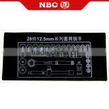 28 Pcs Socket Wrench Set Tools Kit With Case Heavy Duty thumbnail-3