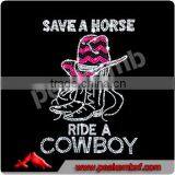 Save A Horse Rhinestone Cowboy Transfers Iron On Heat Boots Motifs Designs thumbnail-1