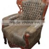 Mahogany baroque royal armchair