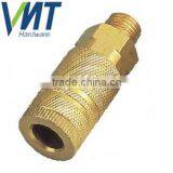 China Manufacturer Custom Valved Pneumatic Quick Coupler 1/4 NPT Male Brass thumbnail-1