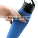 550ml Silicone Collapsible BPA Free Water Bottle FDA Approved Leak & Spill Proof, Freezer and Dishwasher Safe thumbnail-4