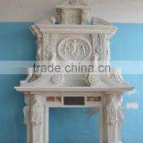 Decorative Indoor Marble Fireplace Frame With Mysterious Figure Design thumbnail-3