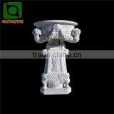 Carved White Marble Large Garden Flower Planter thumbnail-1