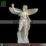 Decorative Garden White Marble Carved Figure Statues thumbnail-1