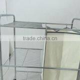 Vivinature New Design Laundry Carts Standard Wire Frame Metal Laundry Trolley Hamper thumbnail-3