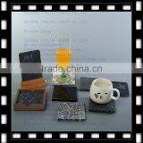 Elegant Classic Rough Edge Etched Black Slate Coaster/slate Coaster thumbnail-4