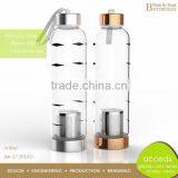 Funky Handmade Heat-Resistant Tea Infuser Bottle Glass thumbnail-5