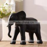 Resin Matt Black Antique 3D Elephant Statue Figurine thumbnail-3