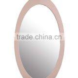 Oval Stainless Steel Silver Glass Mirror for Dining Room thumbnail-1