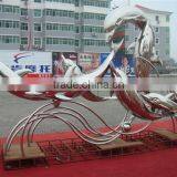 Outdoor Stainless Steel Garden Animal Dolphin Sculpture thumbnail-2