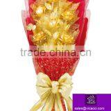 24k 25cm Gold Foil Rose Flower Best Valentine's Wedding Mother Days Gift With Gift Box thumbnail-6