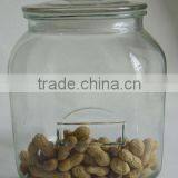 Clear Cylinder Peanut Glass Jar With Lid