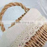 High Quality Woven Willow Round Bread Basket With Handles thumbnail-5