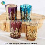 Colored Mercury Tea Light Candle Jar / Candlesticks thumbnail-1