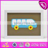 2017 New Design Cartoon Wooden Boys Wall Clock W09D025 thumbnail-4