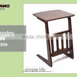 Height Adjustable Desk Multi-function Wood Base Sofa Round End Table thumbnail-5