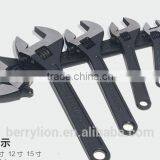 Berrylion 15"/375mm Adjustable Wrench Black Polished Adjustable Wrench thumbnail-4