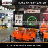 Compact Radar Speed Trailer Traffic Flashing Radar Speed Limit LED Signs