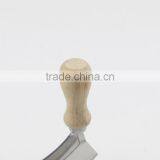 Wooden Handle Stainless Steel Double Blade Cheese Cutter Mincing Knife Mezzaluna Chopper thumbnail-4