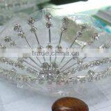 Silver Fashion Rhinestone Crystal Jeweled Hair Crown Women Hair Accessories Tiaras thumbnail-1