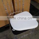 Wholesale Resin Plastic Crystal Transparent Clear Napoleon Chair With Soft Cushion thumbnail-6