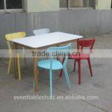 18mm Thickness MDF White Color Wooden Dining Table for Living Room thumbnail-1