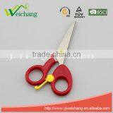 WCSC222 Premium Novelty Wholesale Soft Handle Colorful School Children Plastic Scissors With Safe Lock New Handle Design thumbnail-1