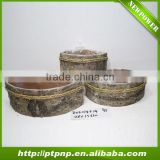 Oval Garden Tree Skin Basket for home and garden