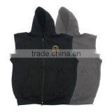 Poly Cotton Sleeveless Jacket With Hood thumbnail-1