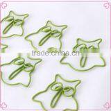 OEM Green Color Animal OWL Shaped Metal Wire Paper Clips