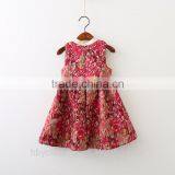 Princess Girl Flower Pattern Print Dress Sleeveless With Cute Baby Girls Dress thumbnail-3