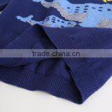 Hot Knitted Patchwork Whale Pattern Round Collar Children Sweater of High Quality thumbnail-4