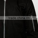 Xinlan Manufacturer High Quality New Design Durable Lightweight 100% Cotton Black Rib Cuffs Running Casual Men Bomber Jacket thumbnail-3