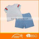 New Summer Letter Printed Soft Cotton Baby Clothing Set thumbnail-2