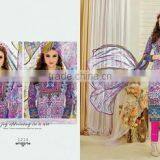 Designer Long Readymade Printed Suits/frock Suits for Women/ladies Suits Lace Design thumbnail-1