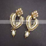 Indian Traditional Ethnic Pearl Jumka Earrings thumbnail-2